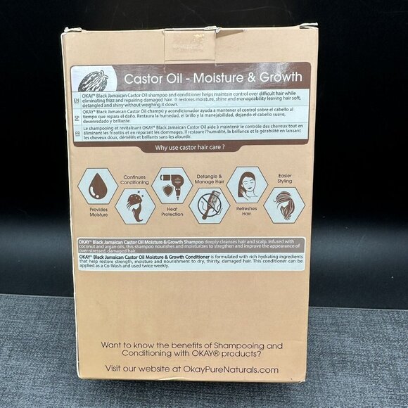 Black Jamaican Castor Oil Shampoo+Conditioner All Hair Types & Textures Repair - Picture 5 of 12